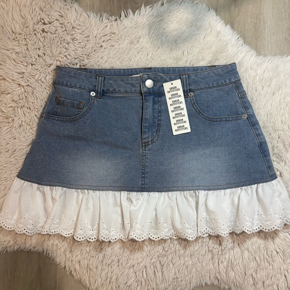 Kimchi Blue Mini Denim Skirt